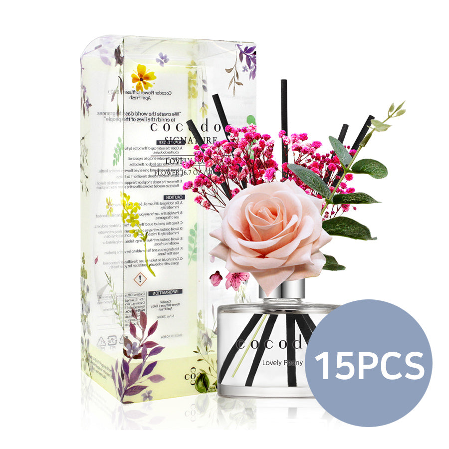 Rose Diffuser / 200ml / 8 Fragrances / 15 PCS