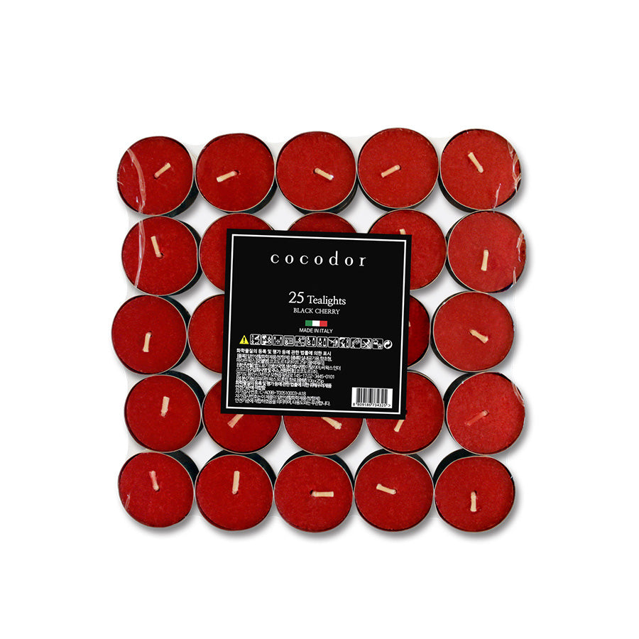 Scented Tealight Candle 25pcs [Black Cherry]